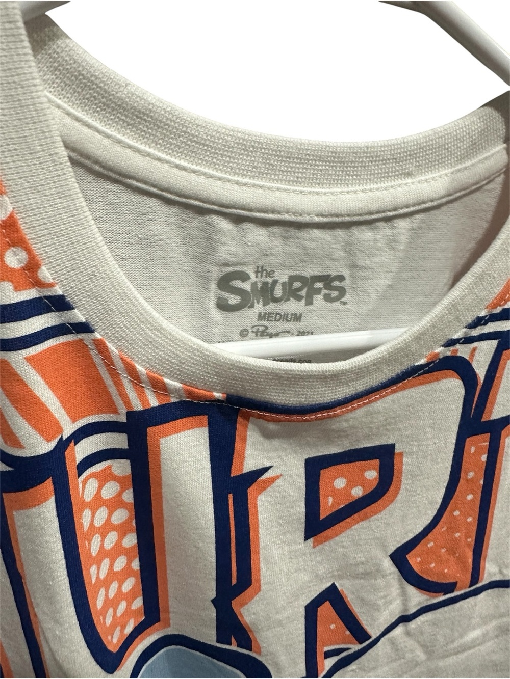 The Smurfs Graphic Tee — White with Orange & Navy Print - Picture 2 of 4